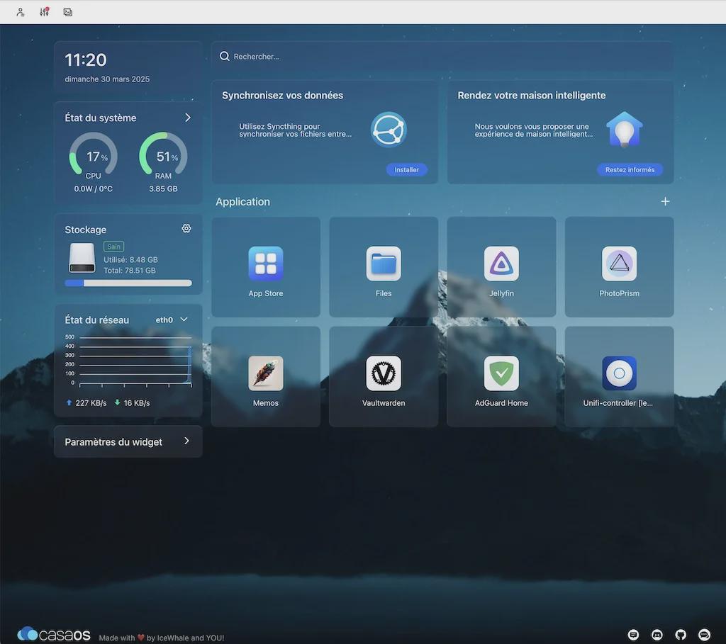 Capture CasaOS - NAS DIY en 2026 : quel système choisir ?
