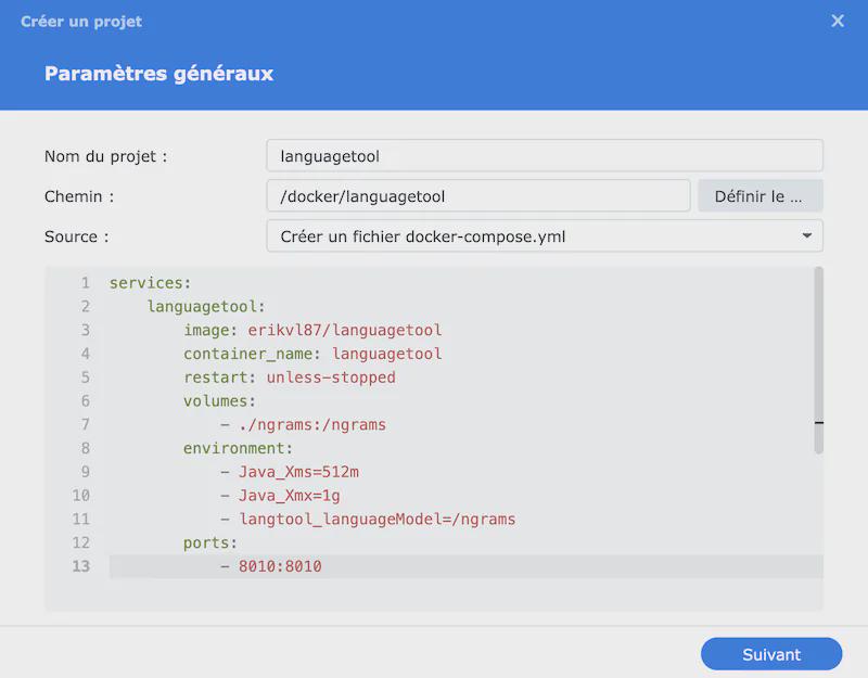 Container languagetool - Installer LanguageTool sur un NAS (Synology)