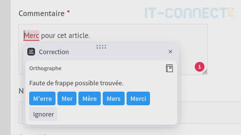 Fonctionnement du plugin LanguageTool avec un serveur local.